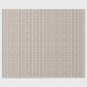 Neutral Taupe Beige Brown White Zigzag Streifen Geschenkpapier (Flach)
