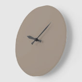 Neutral Taupe braune, feste, farbige Brave Ground Große Wanduhr (Winkel)