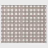 Neutral Taupe Christmas Plaid Pattern Geschenkpapier (Flach)