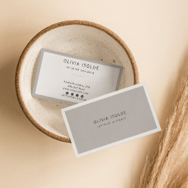 Neutral Taupe Gray Minimalistisch Modern Boho Tren Visitenkarte