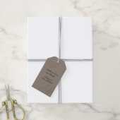 Neutral Taupe Moderne Kante Elegante Monogram Hoch Geschenkanhänger (Mit Garn)
