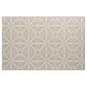 Neutral Taupe White Bunny Rabbit Medallion Design Stoff (Fat Quarter (45,7 x 55,9 cm))