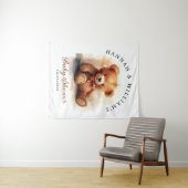 Neutral Teddy Bear Baby Shower Backdrop Wandteppich (Beispiel (Horizontal))