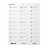 Neutral Teddy Bear Baby Shower Return Address (Vorne)