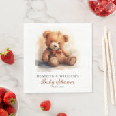 Neutral Teddy Bear Baby Shower Serviette (Beispiel)