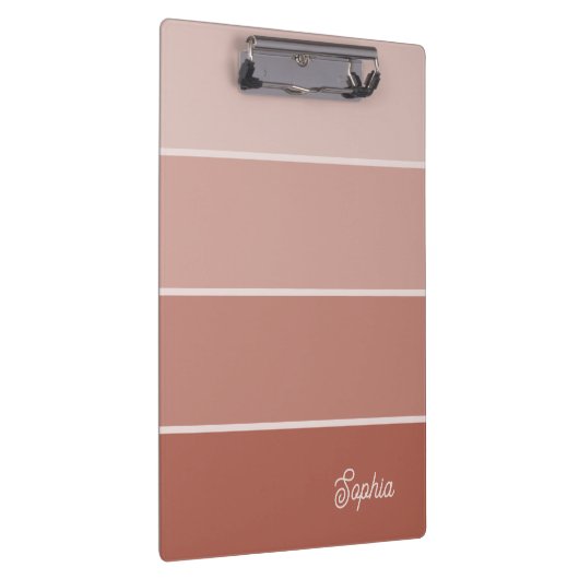 Neutral Terracotta | Ombre Stripes with Script Klemmbrett (Rechts)