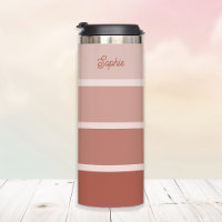Neutral Terracotta | Ombre Stripes with Script