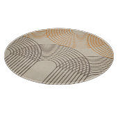 Neutral texturierte Linien dekorative Glasschneide Schneidebrett (Ecke)