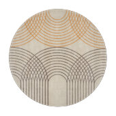 Neutral texturierte Linien dekorative Glasschneide Schneidebrett (Vorderseite)