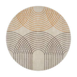 Neutral texturierte Linien dekorative Glasschneide Schneidebrett