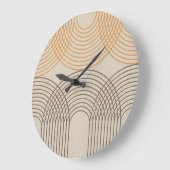 Neutral texturierte Linienuhren Große Wanduhr (Winkel)