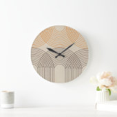 Neutral texturierte Linienuhren Große Wanduhr (Zuhause)