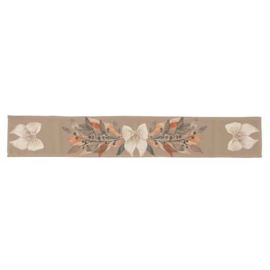 Neutral “Thanksgiving Taupe Leaves” Table Runner Großer Tischläufer (Horizontal)