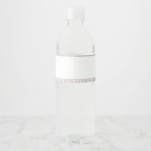 Neutral Toile De Jouy Baby Dusche Wasserflaschenetikett (Rückseite)