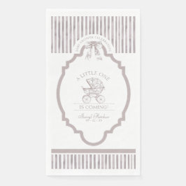 Neutral Toile De Jouy Baby Shower Napkin Serviette