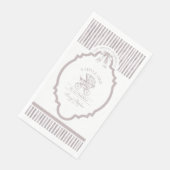 Neutral Toile De Jouy Baby Shower Napkin Serviette (Ecke)
