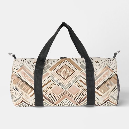 Neutral Tribal Geometric Duffle Bag (Vorderseite)