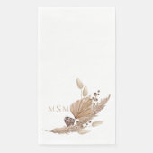Neutral trocknende Foliage Monogram Handtücher Serviette (Vorderseite)