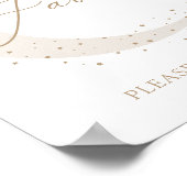 Neutral über dem Mond Baby Duschfavoriten Schild (Ecke)