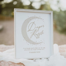 Neutral über dem Mond-Babydusche-Windelturm Poster