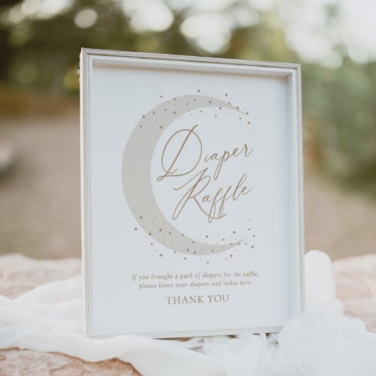 Neutral über dem Mond-Babydusche-Windelturm Poster