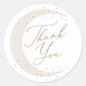 Neutral über die Mond-Babydusche Runder Aufkleber (Vorderseite)