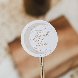 Neutral über die Mond-Babydusche Runder Aufkleber