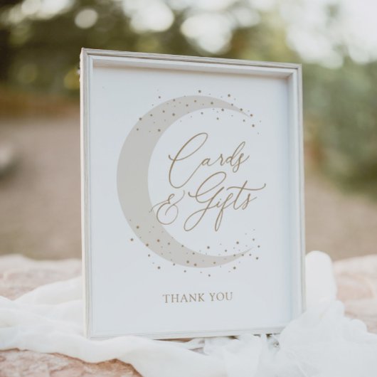 Neutral über die Mond Babyduschkarten und Geschenk Poster