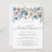 Neutral und blau | Brautparty Einladung (Vorderseite)