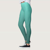 Neutral und Schlicht Gradient Aquamarin Leggings (Links)