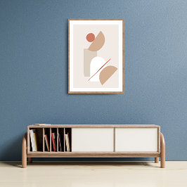 Neutral und Terracotta Moderne Kunst Poster