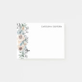 Neutral und von Hand gezogene Flora Post-it Klebezettel (Vorderseite)