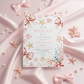 Neutral under the sea bow sweetheart baby shower einladung