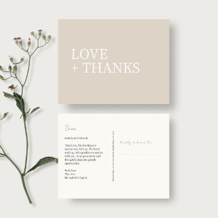 neutral Vielen Dank für Ihre Hochzeit außerhalb Postkarte