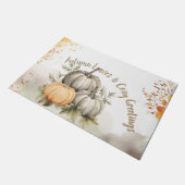 Neutral Warm Beige Braun Custom Fußmatte (Schrägansicht)