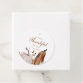 Neutral-Wasserfarbenkürbis-Fallen-Sticker Geschenkanhänger (Beispiel)