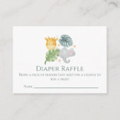 Neutral Watercolor Jungle Animals Baby Shower Begleitkarte (Vorderseite)