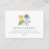 Neutral Watercolor Jungle Animals Baby Shower Begleitkarte (Vorderseite)