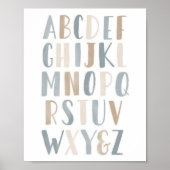 Neutral Watercolor Literacy Nursery Poster (Vorne)