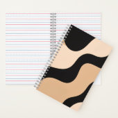Neutral Wave Pattern Notebook in Beige and Black Notizblock (Innen)