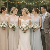 Neutral Wedding Attire Color Palette Card  Einladung