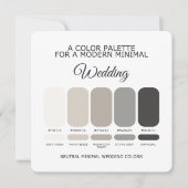 Neutral Wedding Color Palette Card Einladung (Vorderseite)