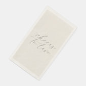 Neutral Wedding Guest Towels “Cheers to Love” Serviette (Ecke)