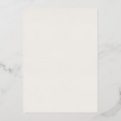 Neutral Wedding Table Number with Real Foil Folieneinladung (Rückseite)