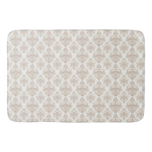 neutral-weißes Scrolldesign Badematte (Vorderseite)
