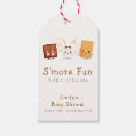 Neutral Whimsical S'more Fun Baby Shower Geschenkanhänger