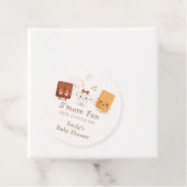 Neutral Whimsical S'more Fun Baby Shower Geschenkanhänger (Beispiel)