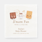 Neutral Whimsical S'more Fun Baby Shower Serviette (Vorderseite)