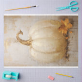 Neutral-White Pumpkin und Gold-Stem-Decoupage Seidenpapier (Basteln)
