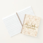 Neutral Wildflower Monogram Business Branding Notizblock (Innenseite)